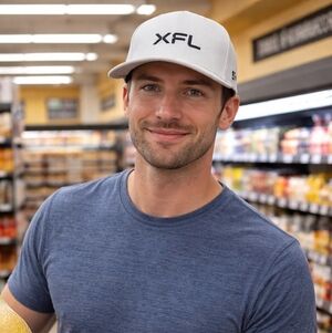 XFL Football White Snapback Hat‎ NWT